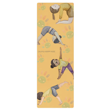 Calm Happy Kids - Kinder Yoga Matte Gelb